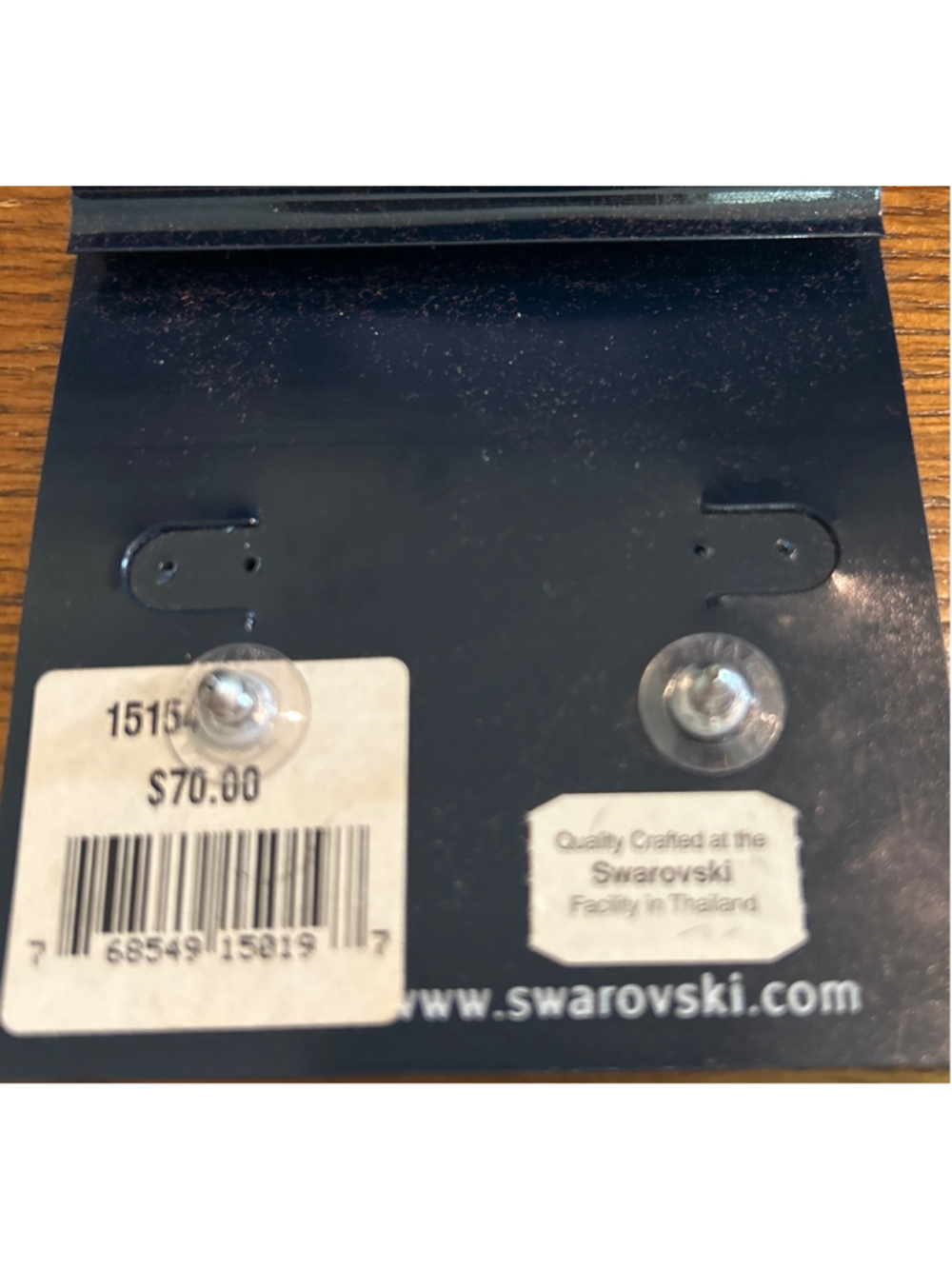 Women's Swarovski Silver Crystal Floral Stud Earrings One Size - Picture 2 of 3